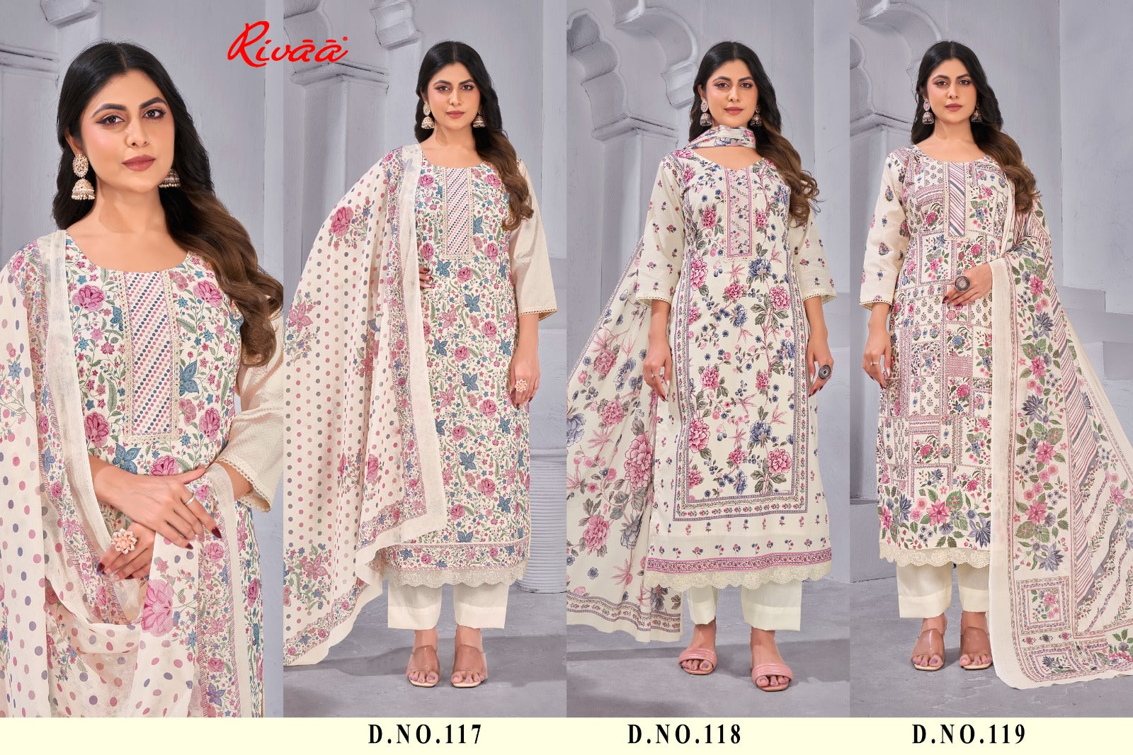 Ruhani Rivaa Cotton Pant Style Suits Supplier