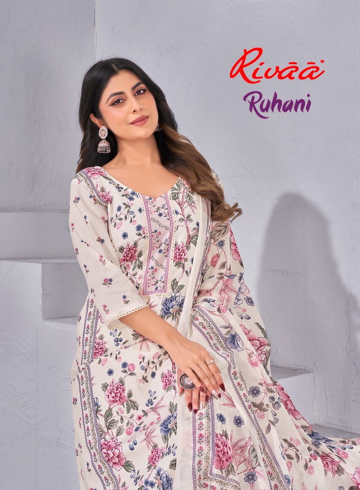 Ruhani Rivaa Cotton Pant Style Suits Supplier