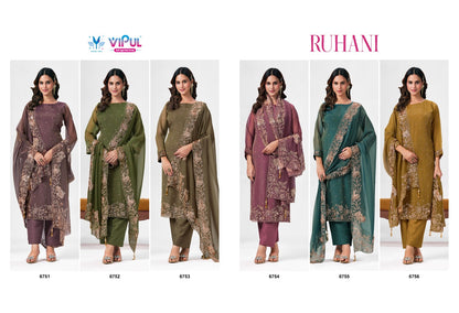 Ruhani Vipul Chiffon Pant Style Suits Wholesaler Ahmedabad