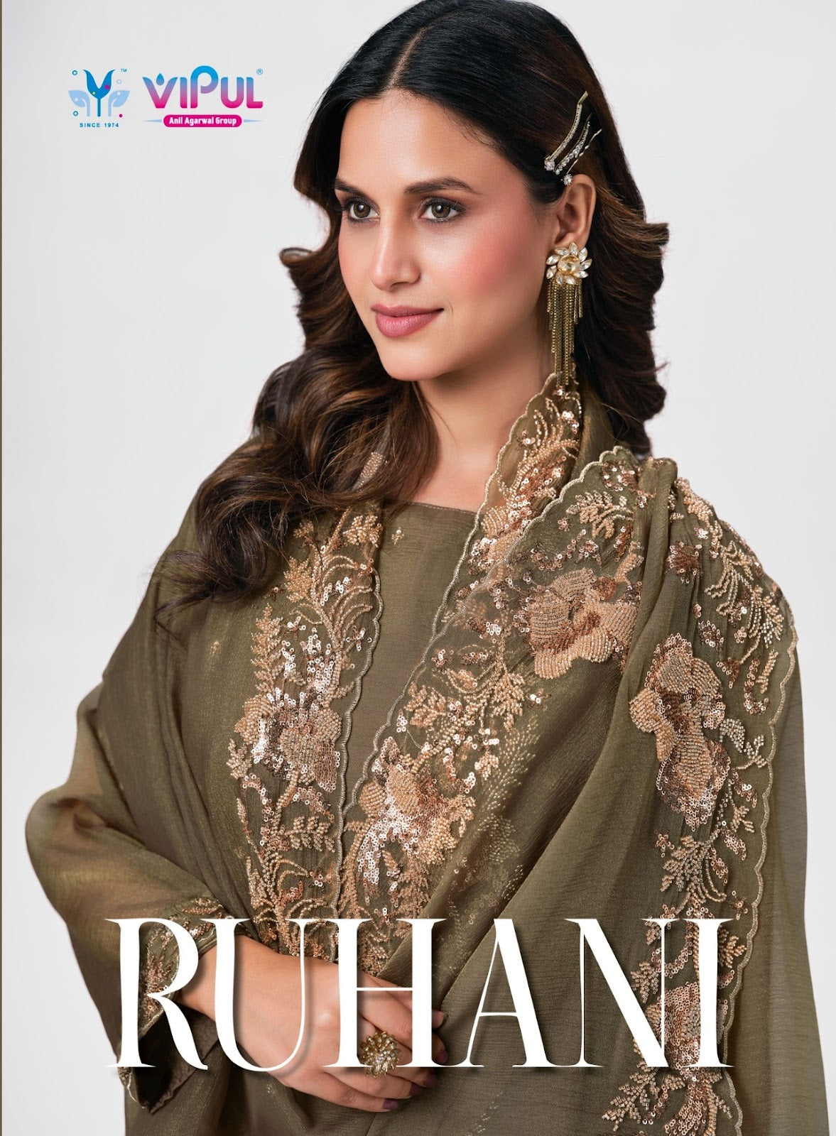 Ruhani Vipul Chiffon Pant Style Suits Wholesaler Ahmedabad