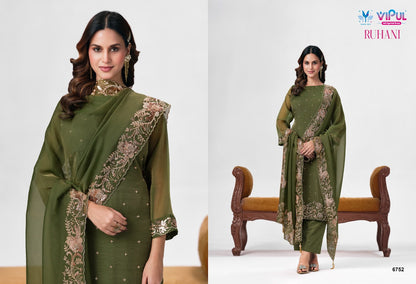 Ruhani Vipul Chiffon Pant Style Suits Wholesaler Ahmedabad