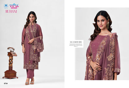 Ruhani Vipul Chiffon Pant Style Suits Wholesaler Ahmedabad