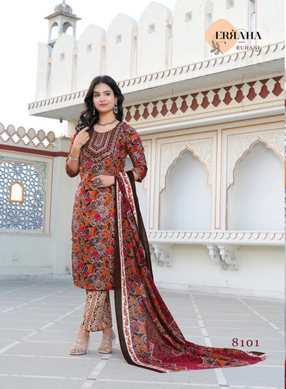 Ruhani Vol 1 Erraha Premium Cotton Readymade Pant Style Suits Wholesale Price