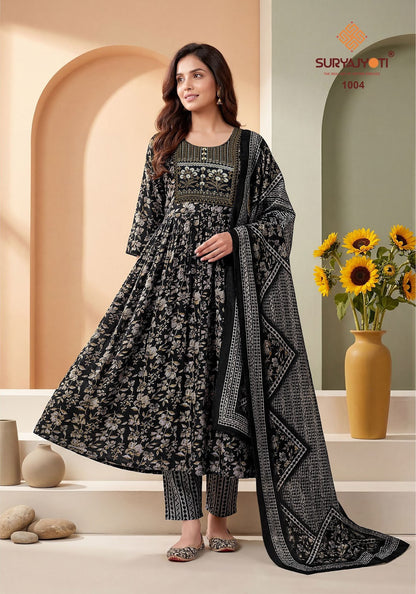 Ruhani Vol 1 Suryajyoti Rayon Readymade Anarkali Suits Manufacturer Gujarat