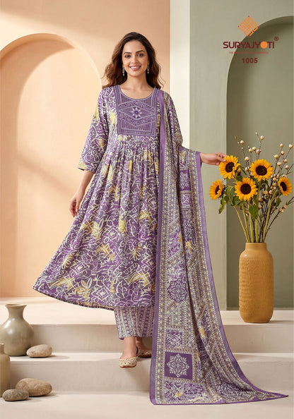 Ruhani Vol 1 Suryajyoti Rayon Readymade Anarkali Suits Manufacturer Gujarat