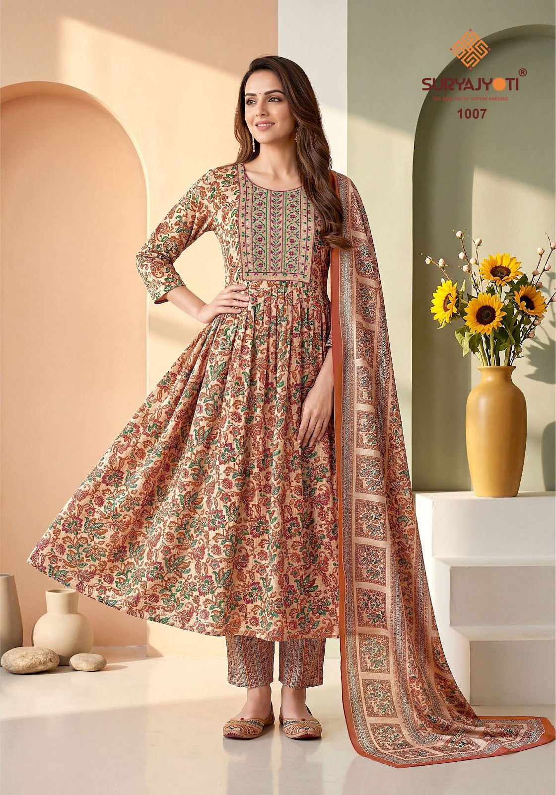 Ruhani Vol 1 Suryajyoti Rayon Readymade Anarkali Suits Manufacturer Gujarat