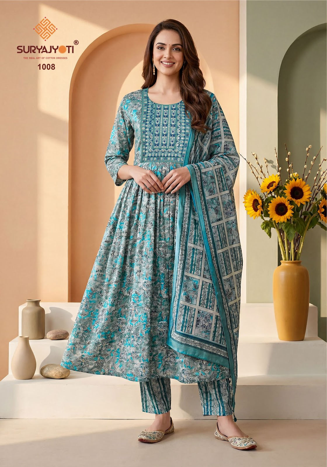 Ruhani Vol 1 Suryajyoti Rayon Readymade Anarkali Suits Manufacturer Gujarat