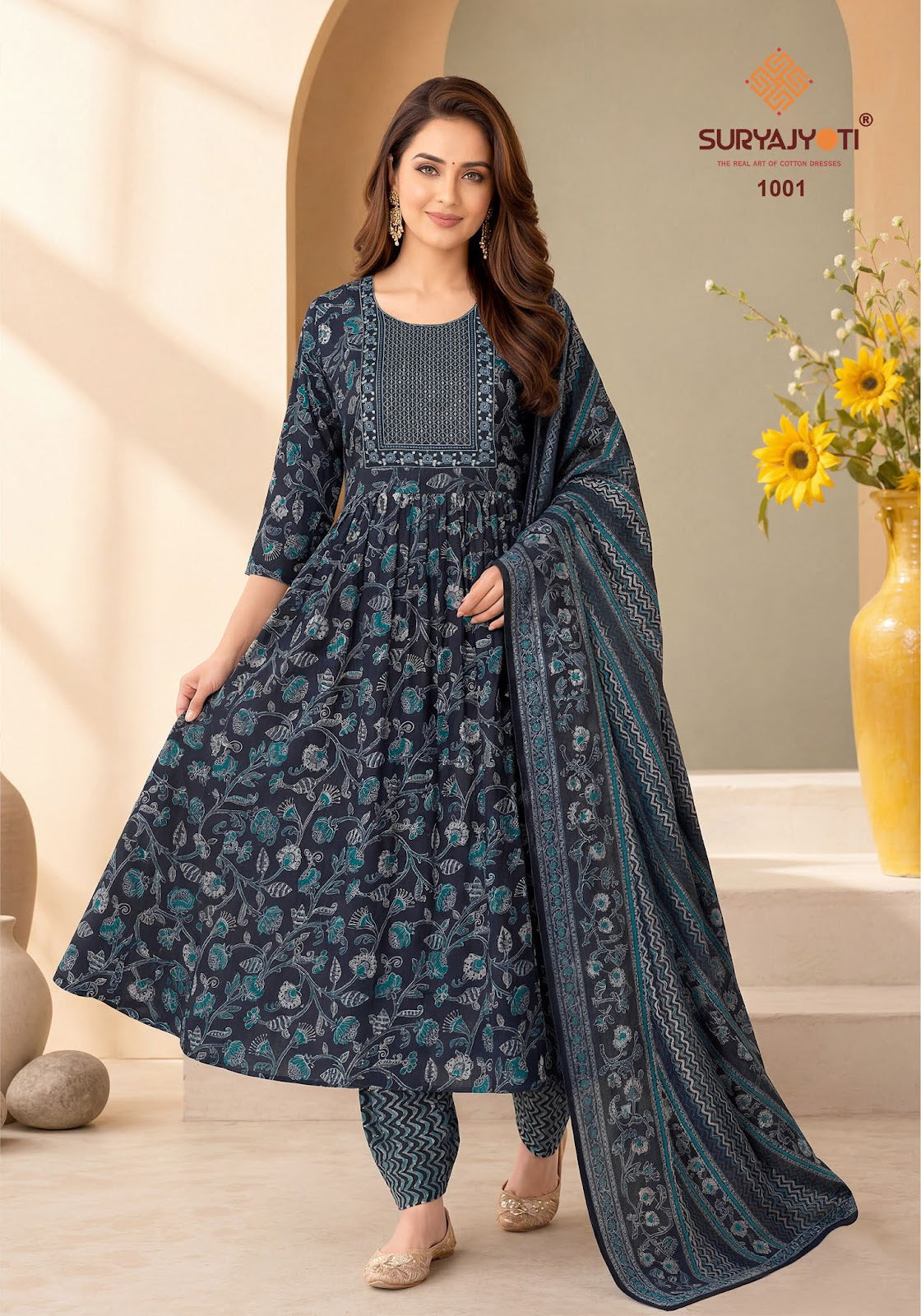 Ruhani Vol 1 Suryajyoti Rayon Readymade Anarkali Suits Manufacturer Gujarat