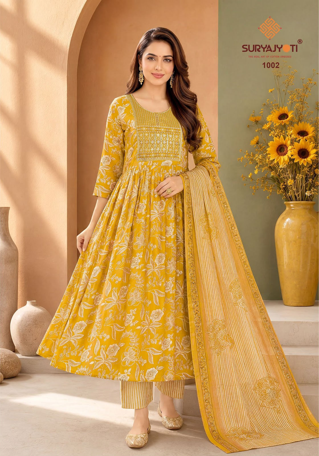 Ruhani Vol 1 Suryajyoti Rayon Readymade Anarkali Suits Manufacturer Gujarat
