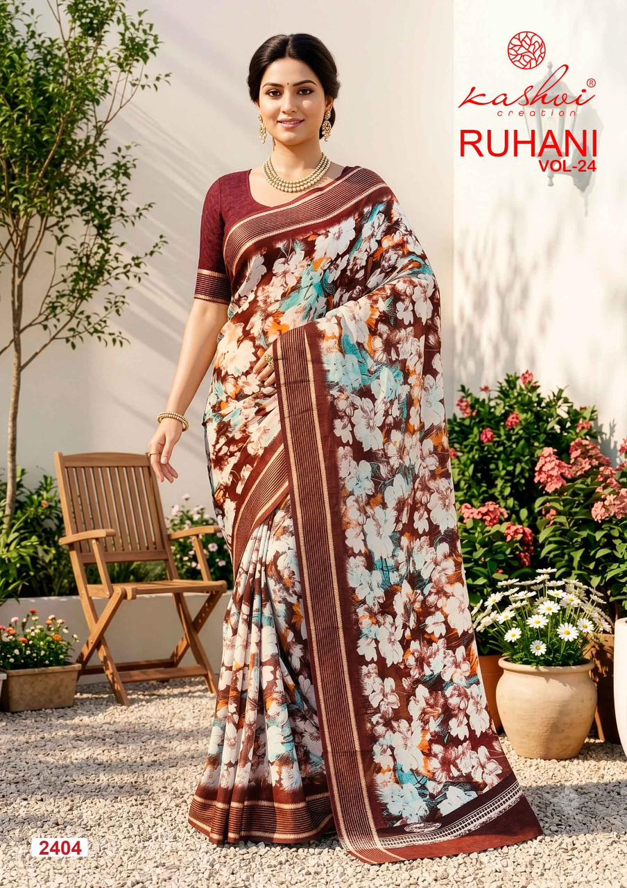 Ruhani Vol 24 Kashvi Creation Dull Moss Sarees Manufacturer