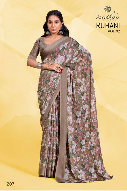 Ruhani Vol 2 Kashvi Creation Dull Moss Sarees Supplier