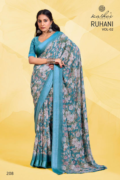Ruhani Vol 2 Kashvi Creation Dull Moss Sarees Supplier