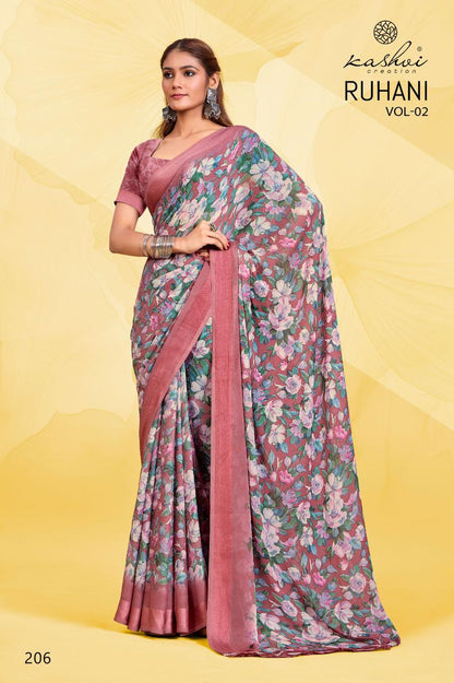 Ruhani Vol 2 Kashvi Creation Dull Moss Sarees Supplier