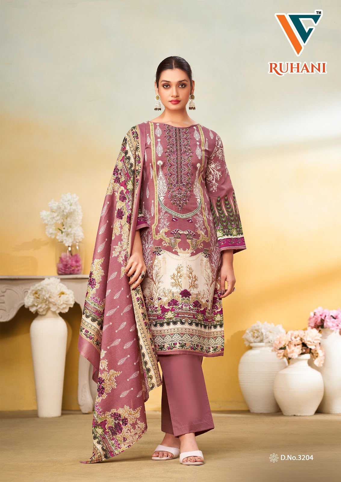 Ruhani Vol 32 Vandana Creation Cotton Karachi Salwar Suits Wholesaler India