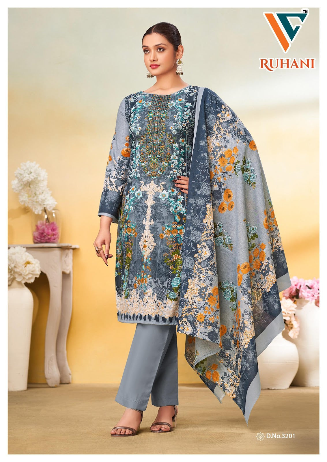 Ruhani Vol 32 Vandana Creation Cotton Karachi Salwar Suits Wholesaler India