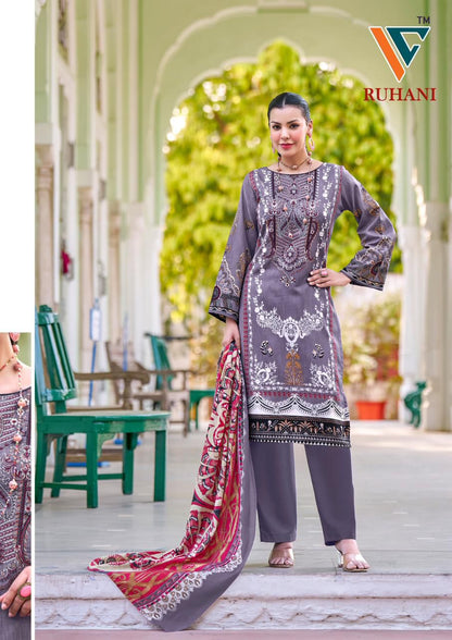 Ruhani Vol 33 Vandana Creation Cotton Karachi Salwar Suits Exporter Ahmedabad