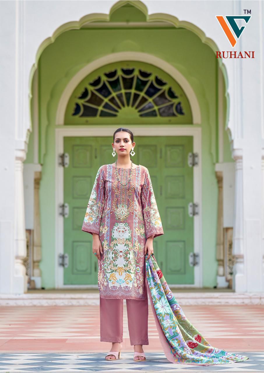 Ruhani Vol 33 Vandana Creation Cotton Karachi Salwar Suits Exporter Ahmedabad