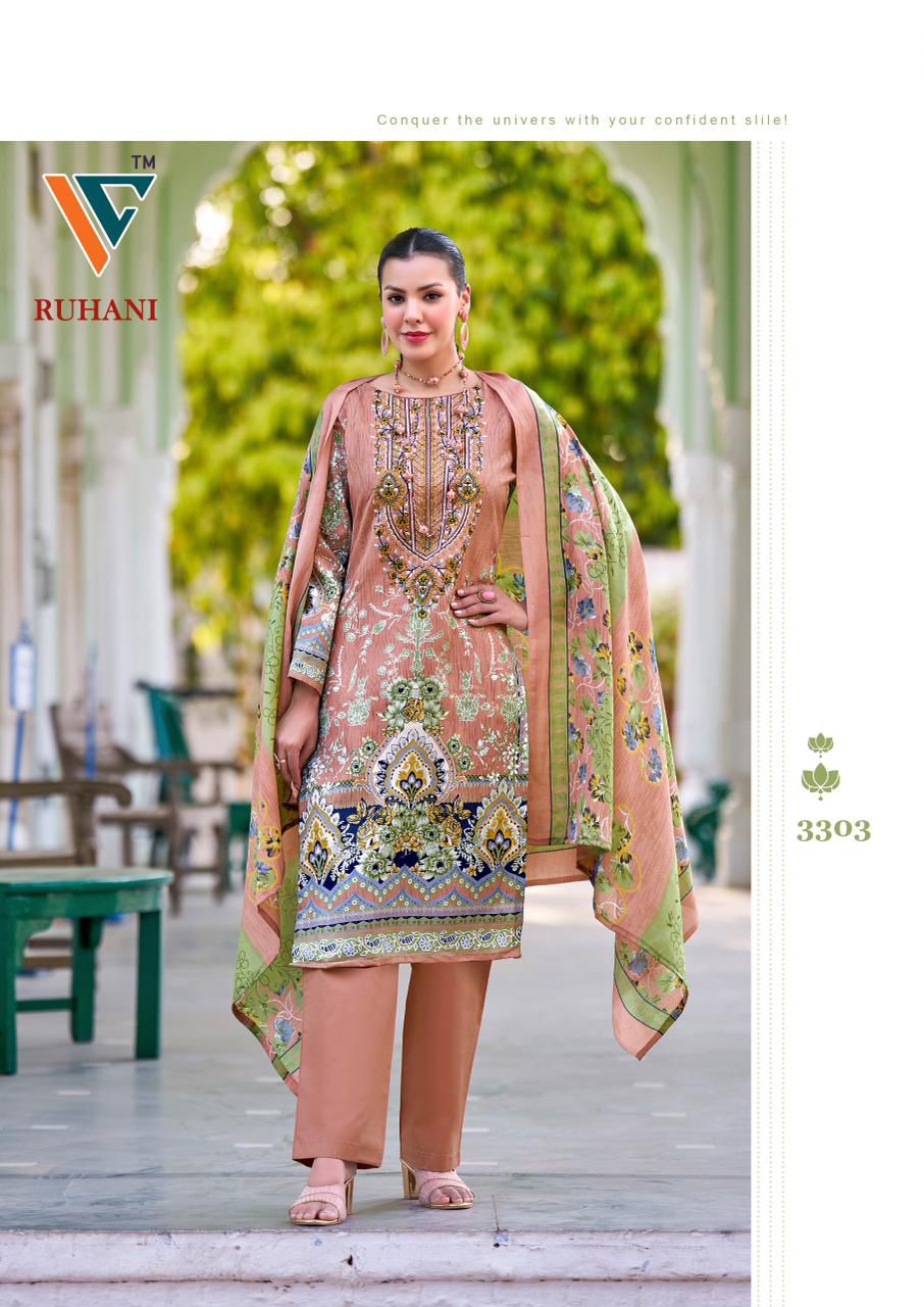 Ruhani Vol 33 Vandana Creation Cotton Karachi Salwar Suits Exporter Ahmedabad