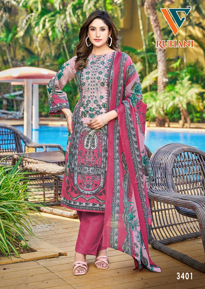 Ruhani Vol 34 Vandana Creation Cotton Karachi Salwar Suits Wholesaler India