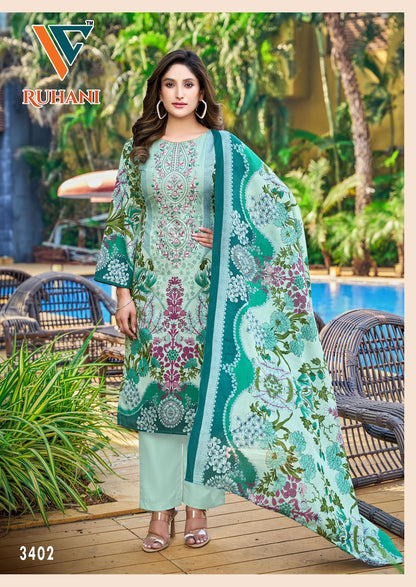Ruhani Vol 34 Vandana Creation Cotton Karachi Salwar Suits Wholesaler India