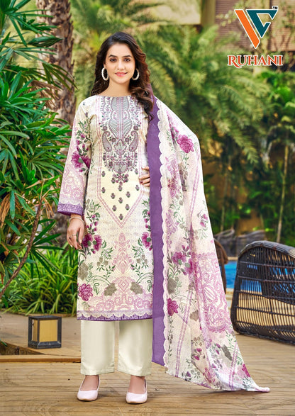 Ruhani Vol 34 Vandana Creation Cotton Karachi Salwar Suits Wholesaler India