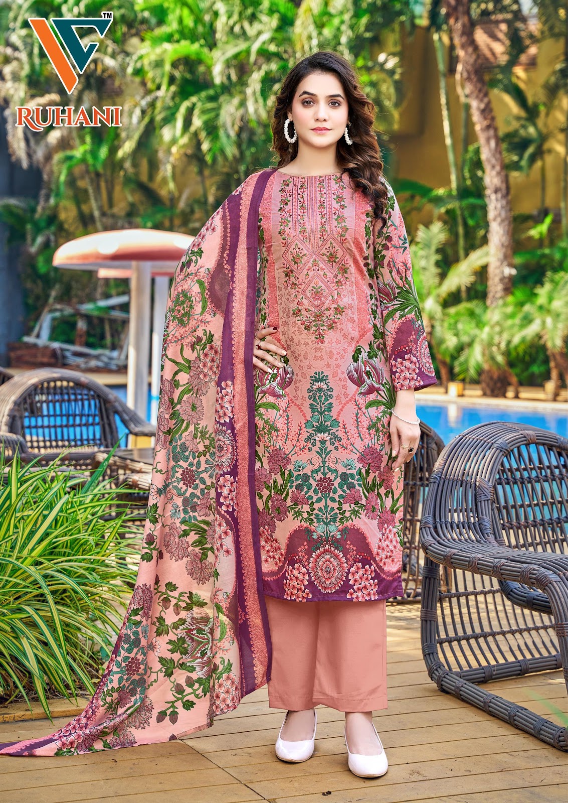 Ruhani Vol 34 Vandana Creation Cotton Karachi Salwar Suits Wholesaler India