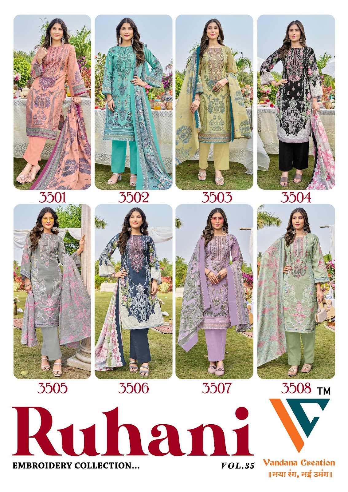 Ruhani Vol 35 Vandana Creation Cotton Karachi Salwar Suits Manufacturer Gujarat