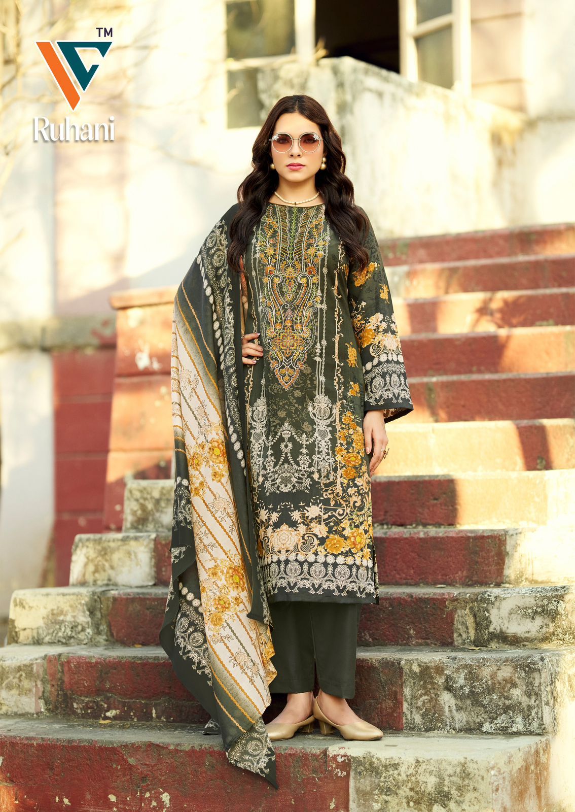 Ruhani Vol 40 Vandana Creation Mix Cotton Karachi Salwar Suits Manufacturer Ahmedabad