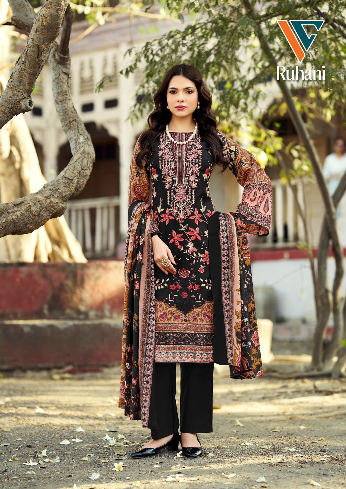 Ruhani Vol 40 Vandana Creation Mix Cotton Karachi Salwar Suits Manufacturer Ahmedabad