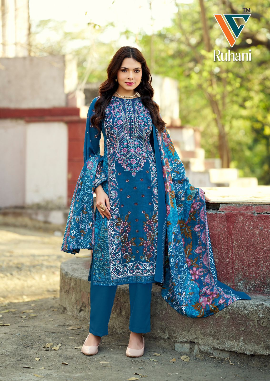 Ruhani Vol 40 Vandana Creation Mix Cotton Karachi Salwar Suits Manufacturer Ahmedabad