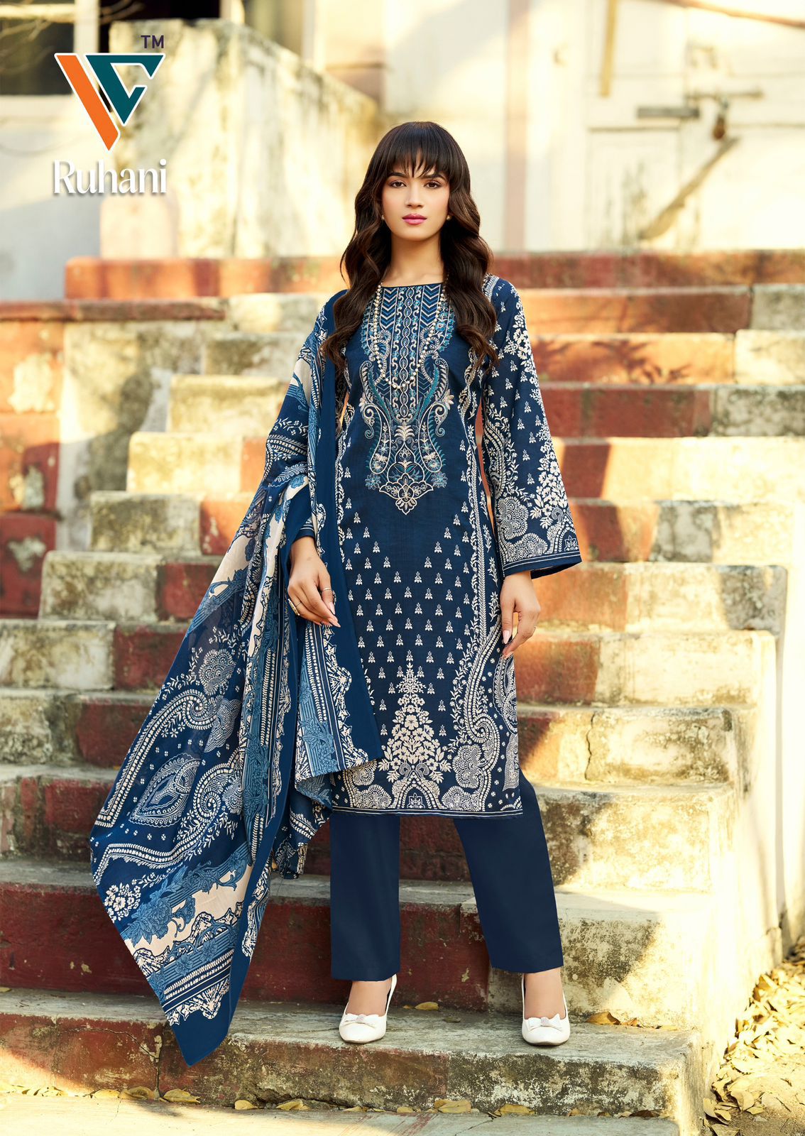 Ruhani Vol 40 Vandana Creation Mix Cotton Karachi Salwar Suits Manufacturer Ahmedabad