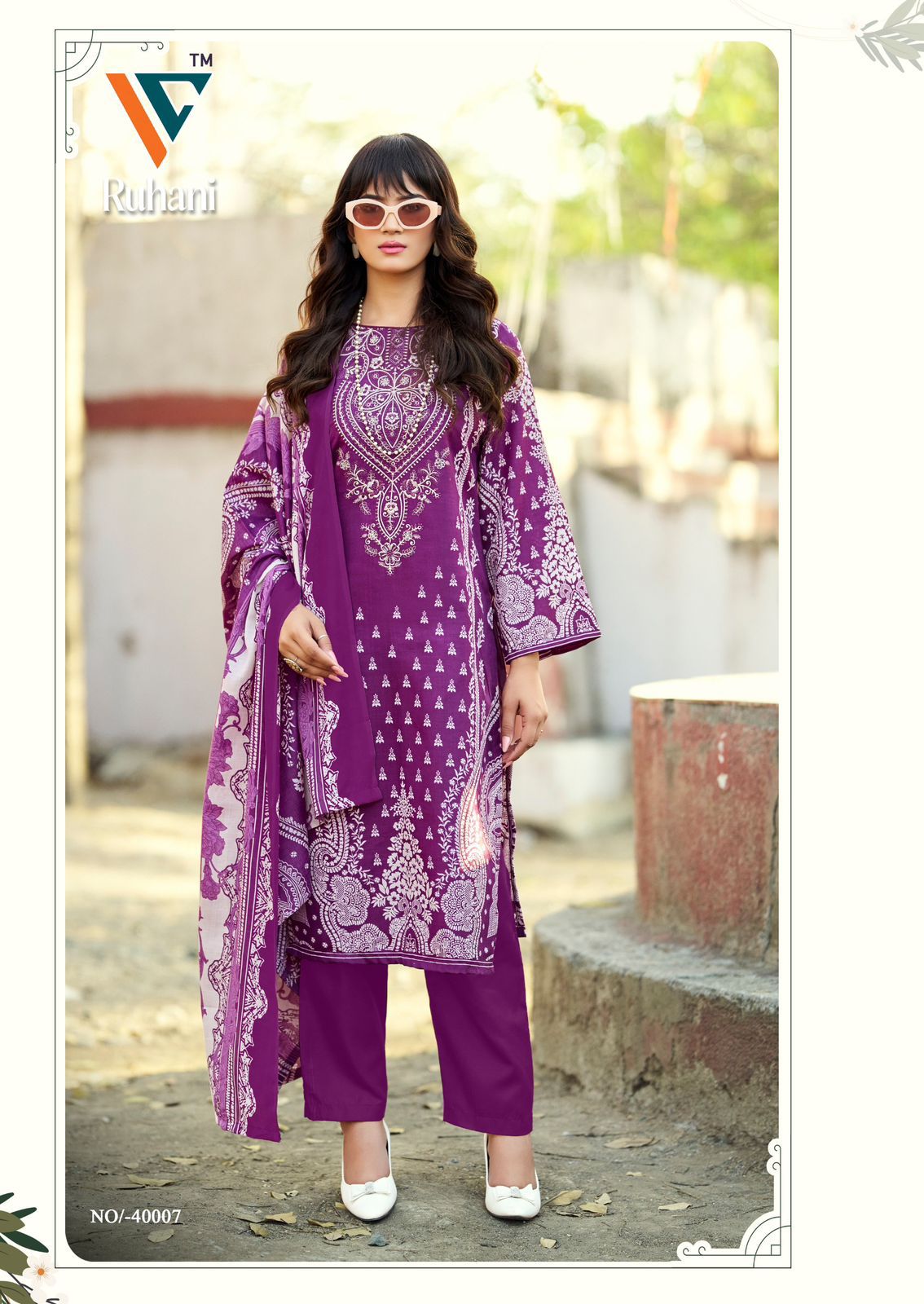 Ruhani Vol 40 Vandana Creation Mix Cotton Karachi Salwar Suits Manufacturer Ahmedabad