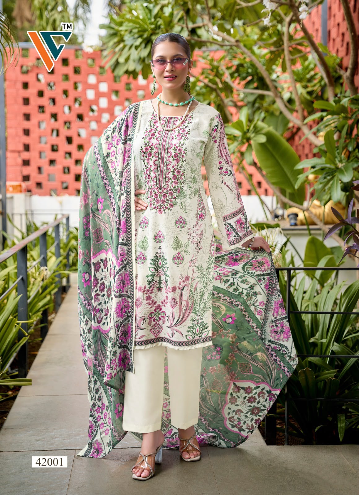 Ruhani Vol 42 Vandana Creation Mix Cotton Karachi Salwar Suits Wholesaler Ahmedabad