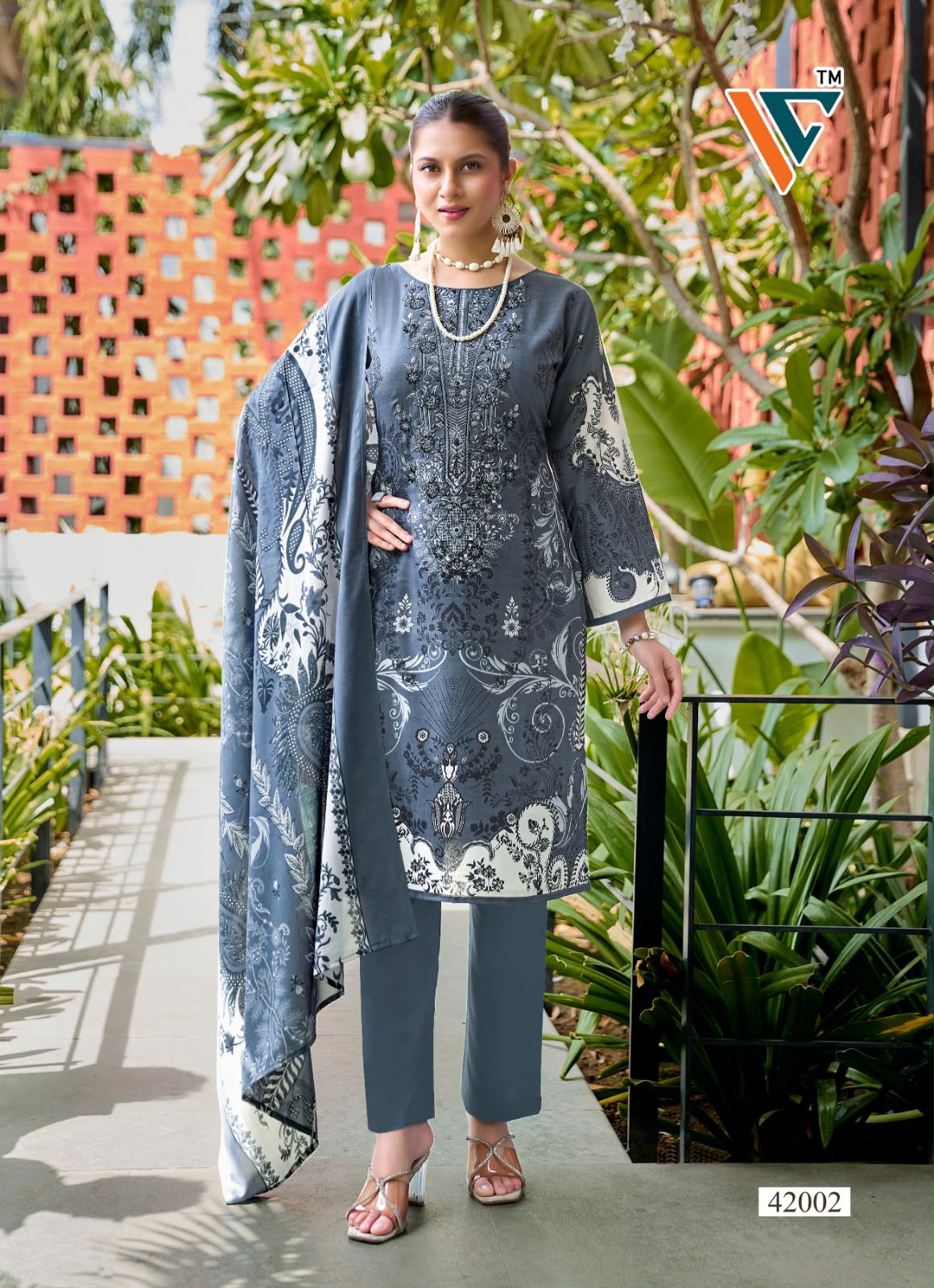 Ruhani Vol 42 Vandana Creation Mix Cotton Karachi Salwar Suits Wholesaler Ahmedabad