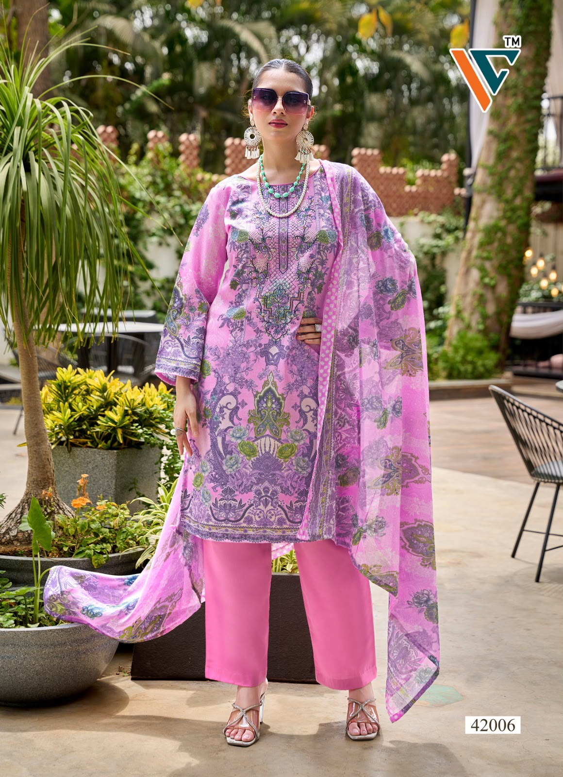 Ruhani Vol 42 Vandana Creation Mix Cotton Karachi Salwar Suits Wholesaler Ahmedabad