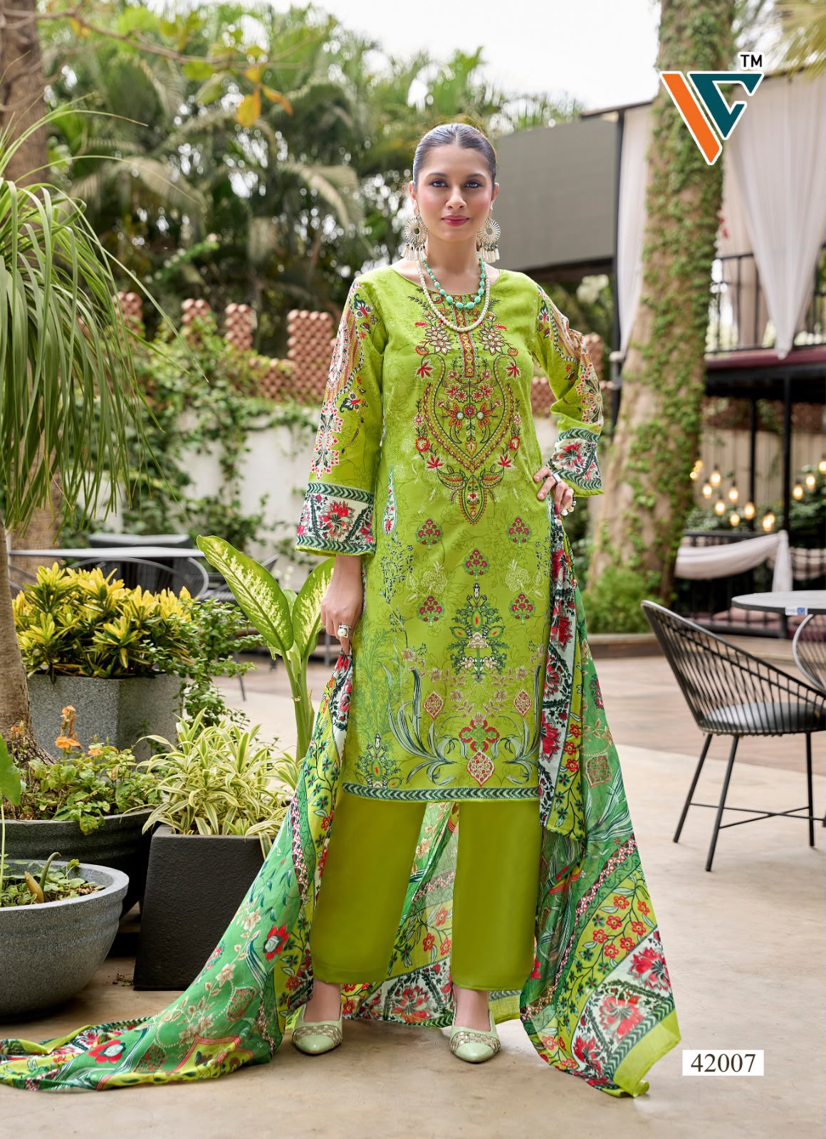 Ruhani Vol 42 Vandana Creation Mix Cotton Karachi Salwar Suits Wholesaler Ahmedabad