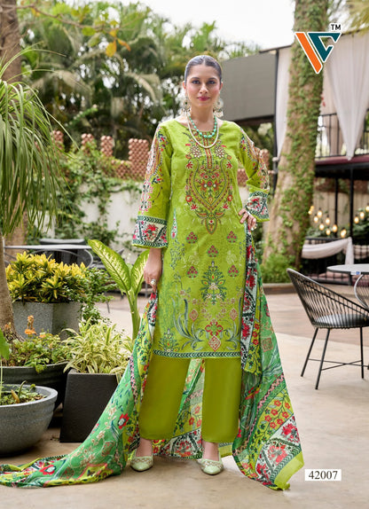 Ruhani Vol 42 Vandana Creation Mix Cotton Karachi Salwar Suits Wholesaler Ahmedabad