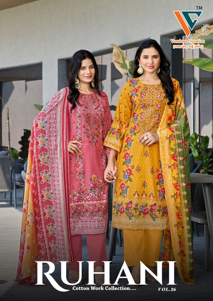 Ruhani? Vol 26 Vandana Creation Cotton Karachi Salwar Suits Exporter India