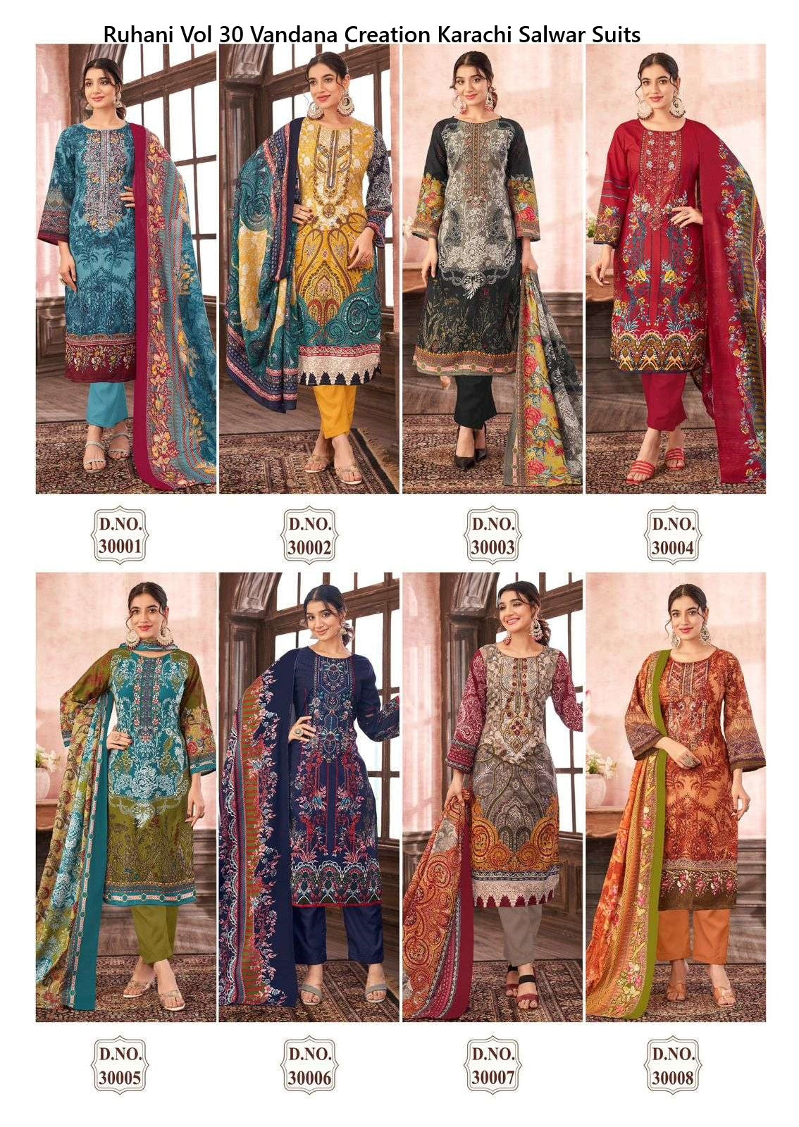 Ruhani? Vol 30 Vandana Creation Cotton Karachi Salwar Suits Exporter Gujarat