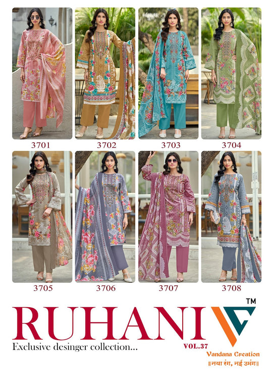 Ruhani?? Vol 37 Vandana Creation Cotton Karachi Salwar Suits Exporter