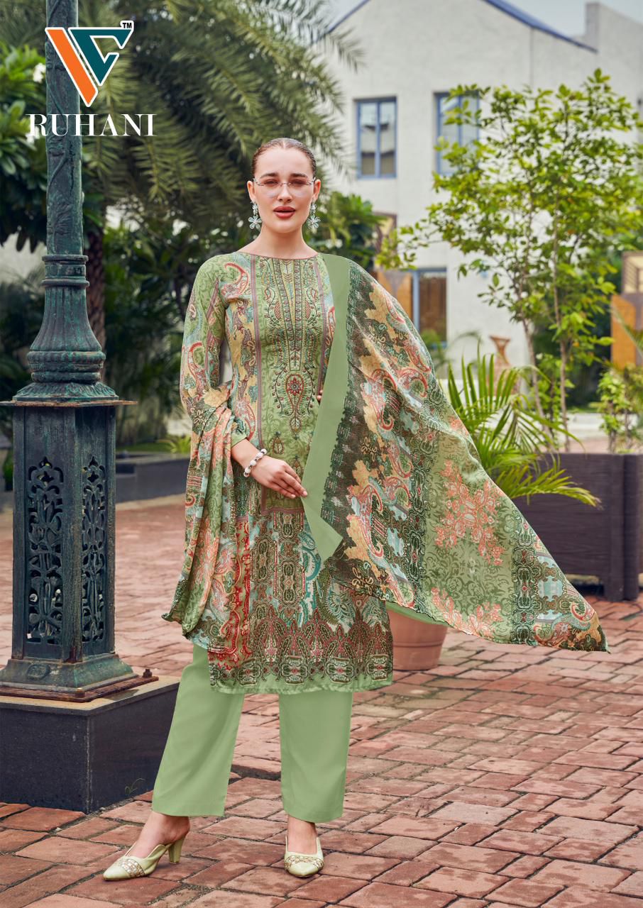 Ruhani Vol 38 Vandana Creation Mix Cotton Karachi Salwar Suits Exporter Ahmedabad