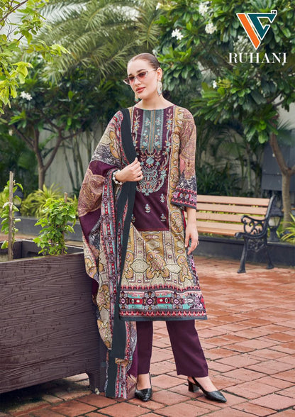 Ruhani Vol 38 Vandana Creation Mix Cotton Karachi Salwar Suits Exporter Ahmedabad