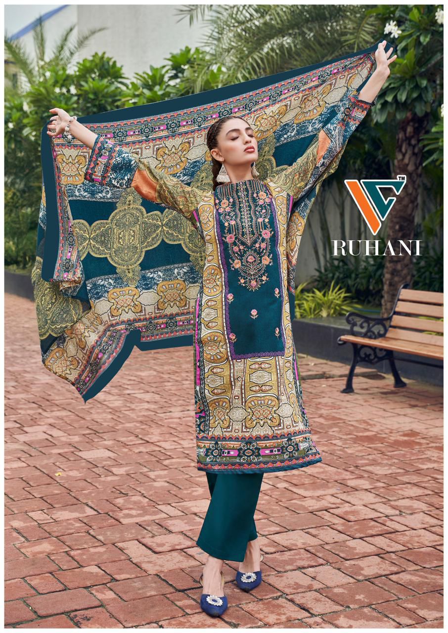 Ruhani Vol 38 Vandana Creation Mix Cotton Karachi Salwar Suits Exporter Ahmedabad