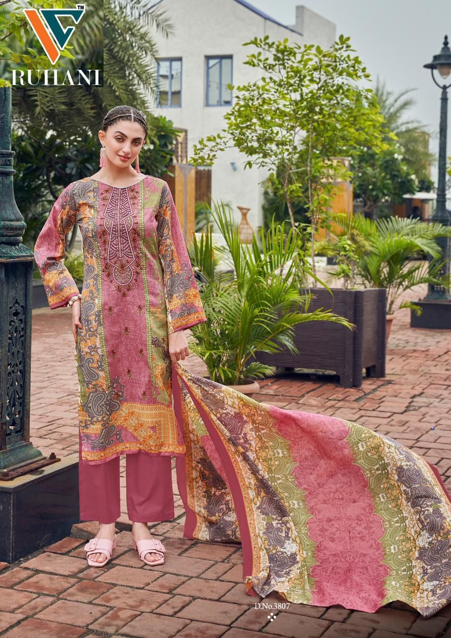 Ruhani Vol 38 Vandana Creation Mix Cotton Karachi Salwar Suits Exporter Ahmedabad