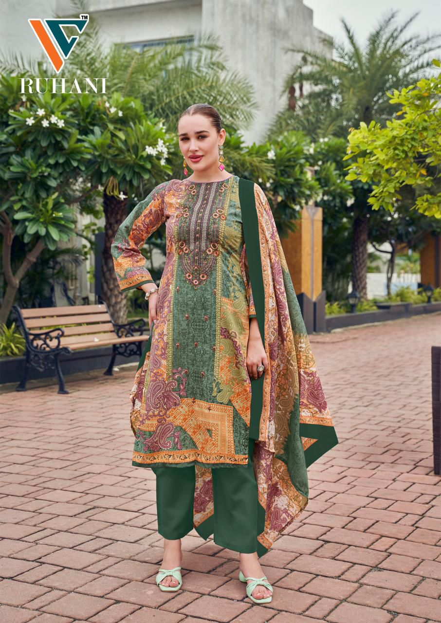 Ruhani Vol 38 Vandana Creation Mix Cotton Karachi Salwar Suits Exporter Ahmedabad