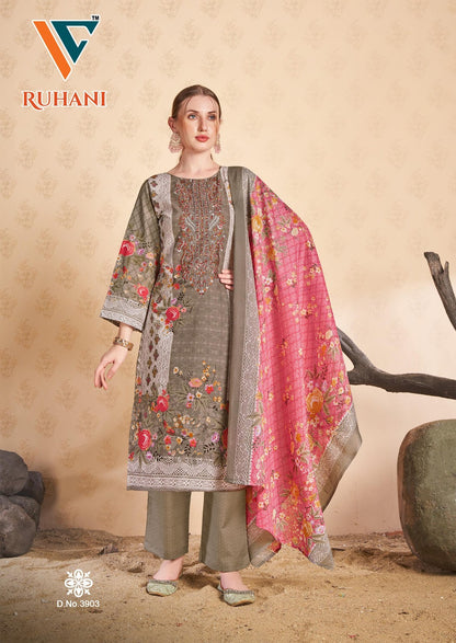 Ruhani Vol 39 Vandana Creation Mix Cotton Karachi Salwar Suits Supplier India