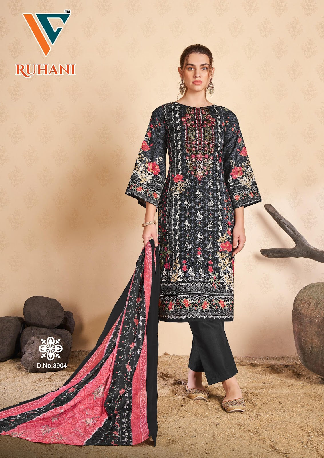 Ruhani Vol 39 Vandana Creation Mix Cotton Karachi Salwar Suits Supplier India