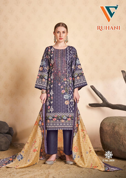 Ruhani Vol 39 Vandana Creation Mix Cotton Karachi Salwar Suits Supplier India