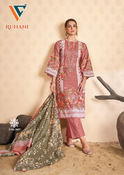 Ruhani Vol 39 Vandana Creation Mix Cotton Karachi Salwar Suits Supplier India