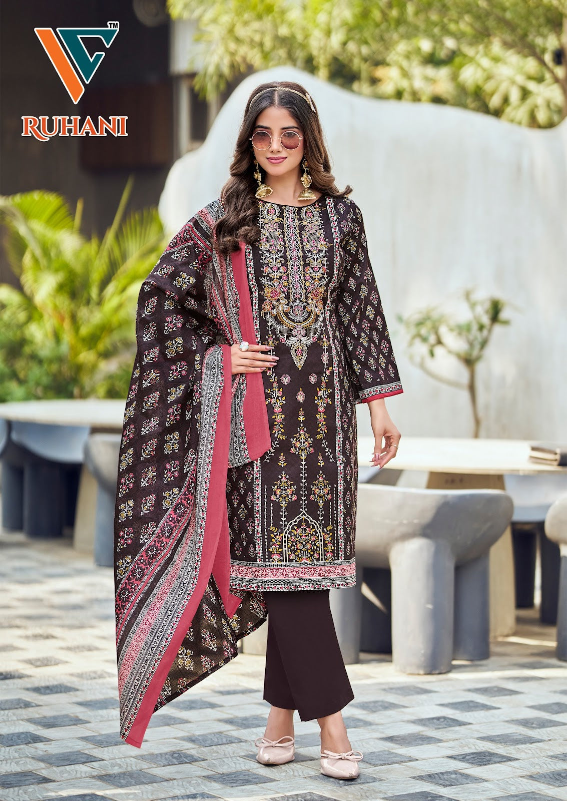 Ruhani Vol 41 Vandana Creation Mix Cotton Karachi Salwar Suits Manufacturer Gujarat